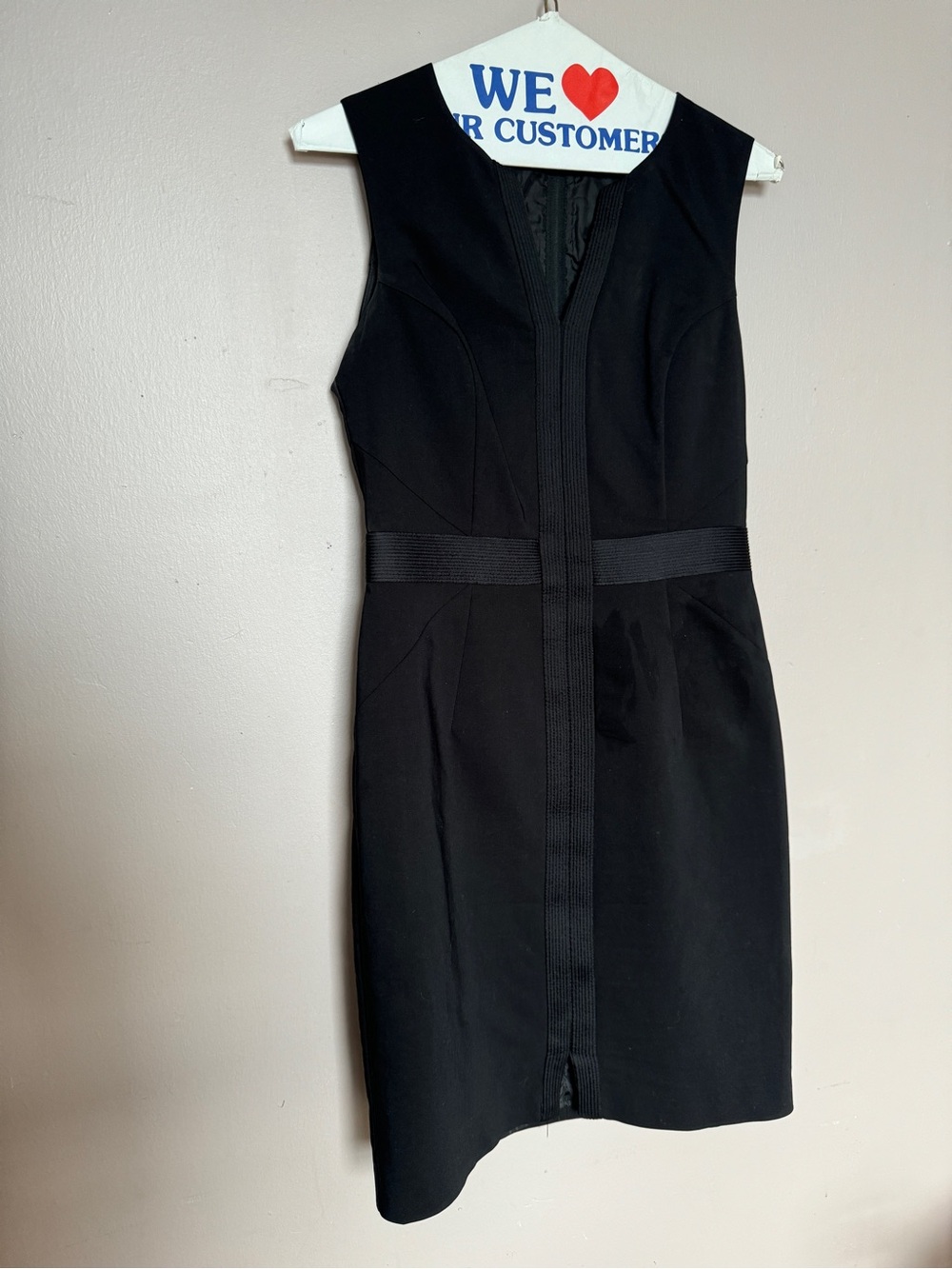 H&M Black Sleeveless Midi Sheath Dress